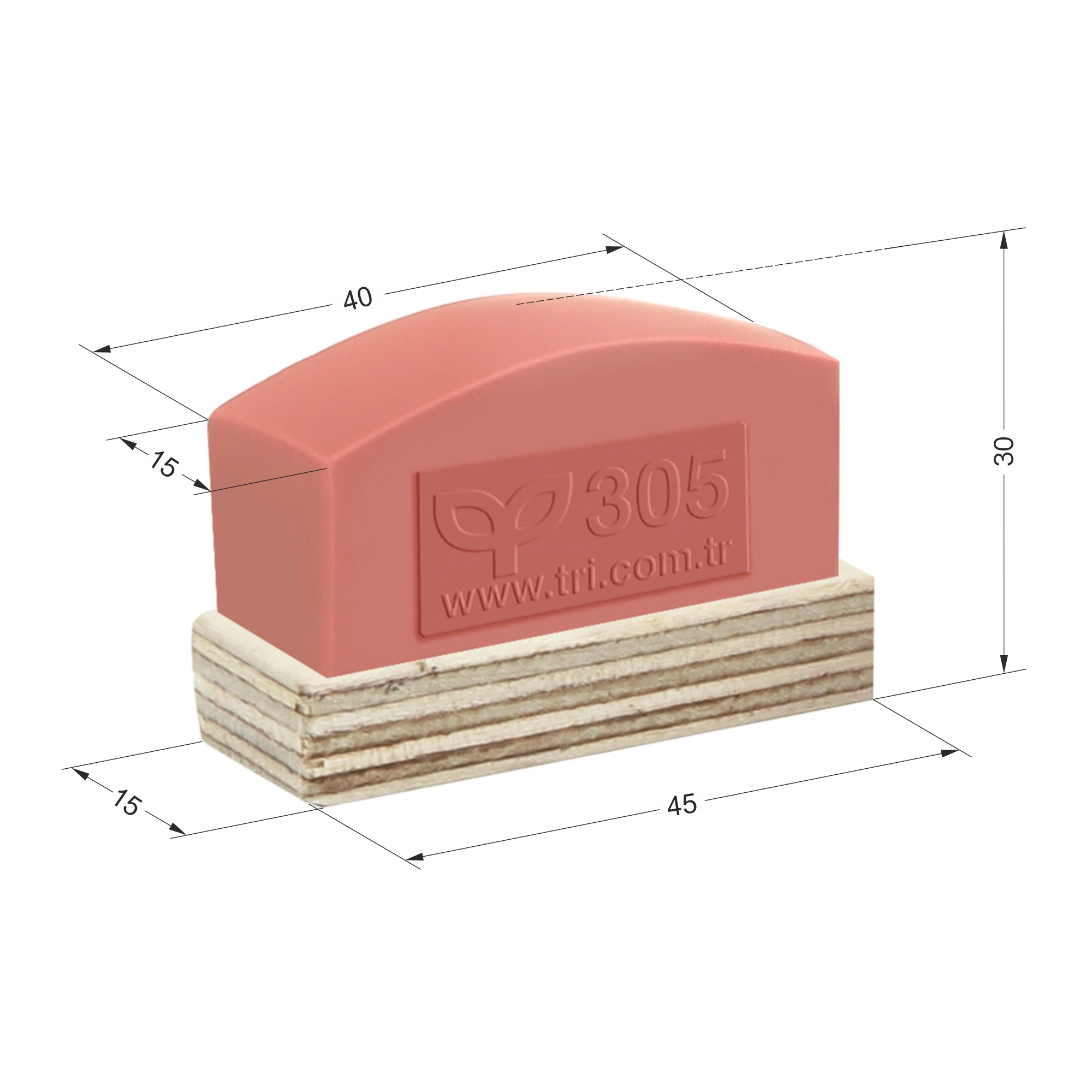 P305 Dörtgen Baskı Tamponu