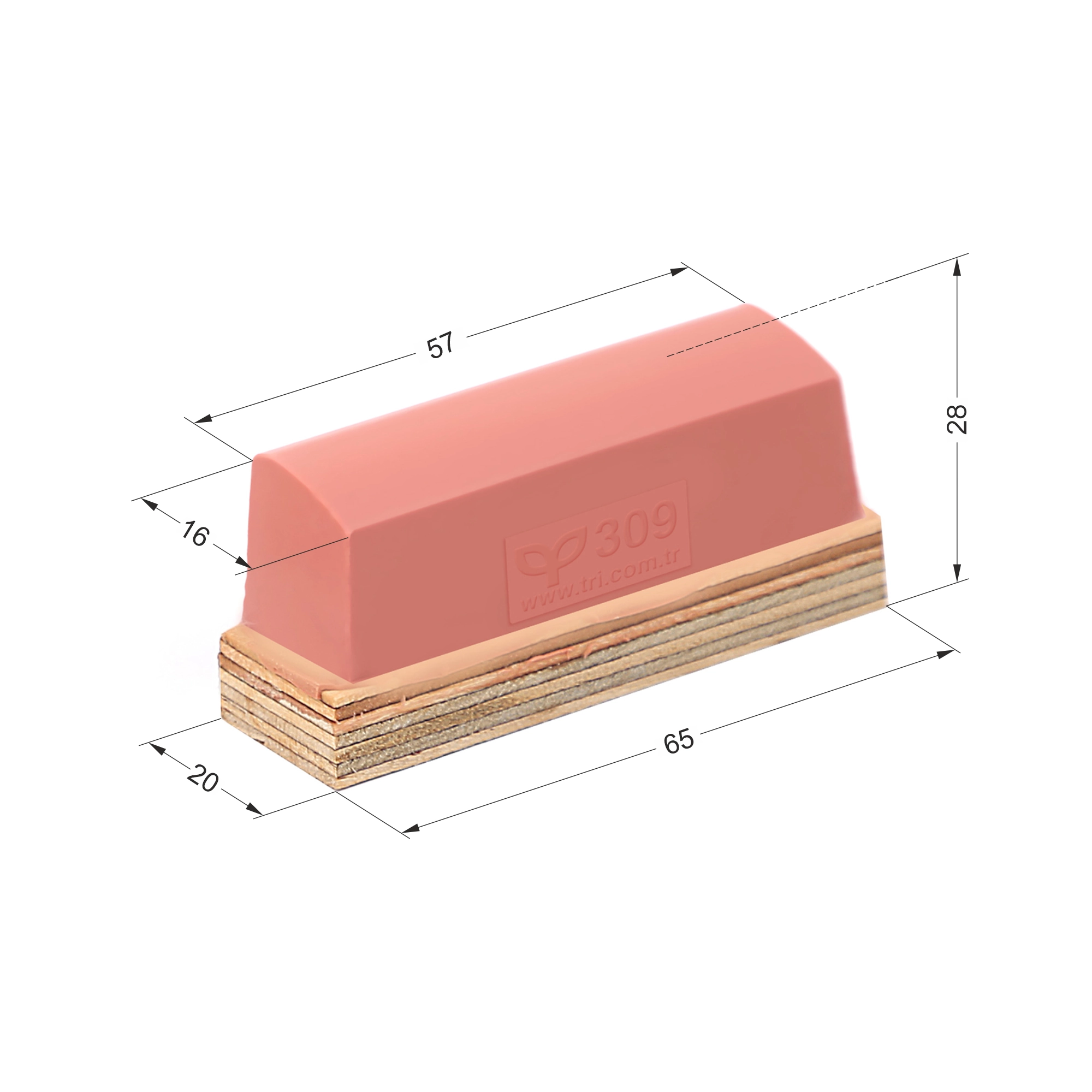 P309 Dörtgen Baskı Tamponu