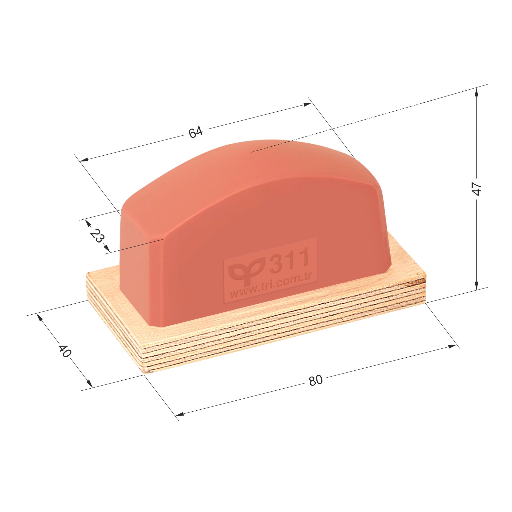 P311 Dörtgen Baskı Tamponu