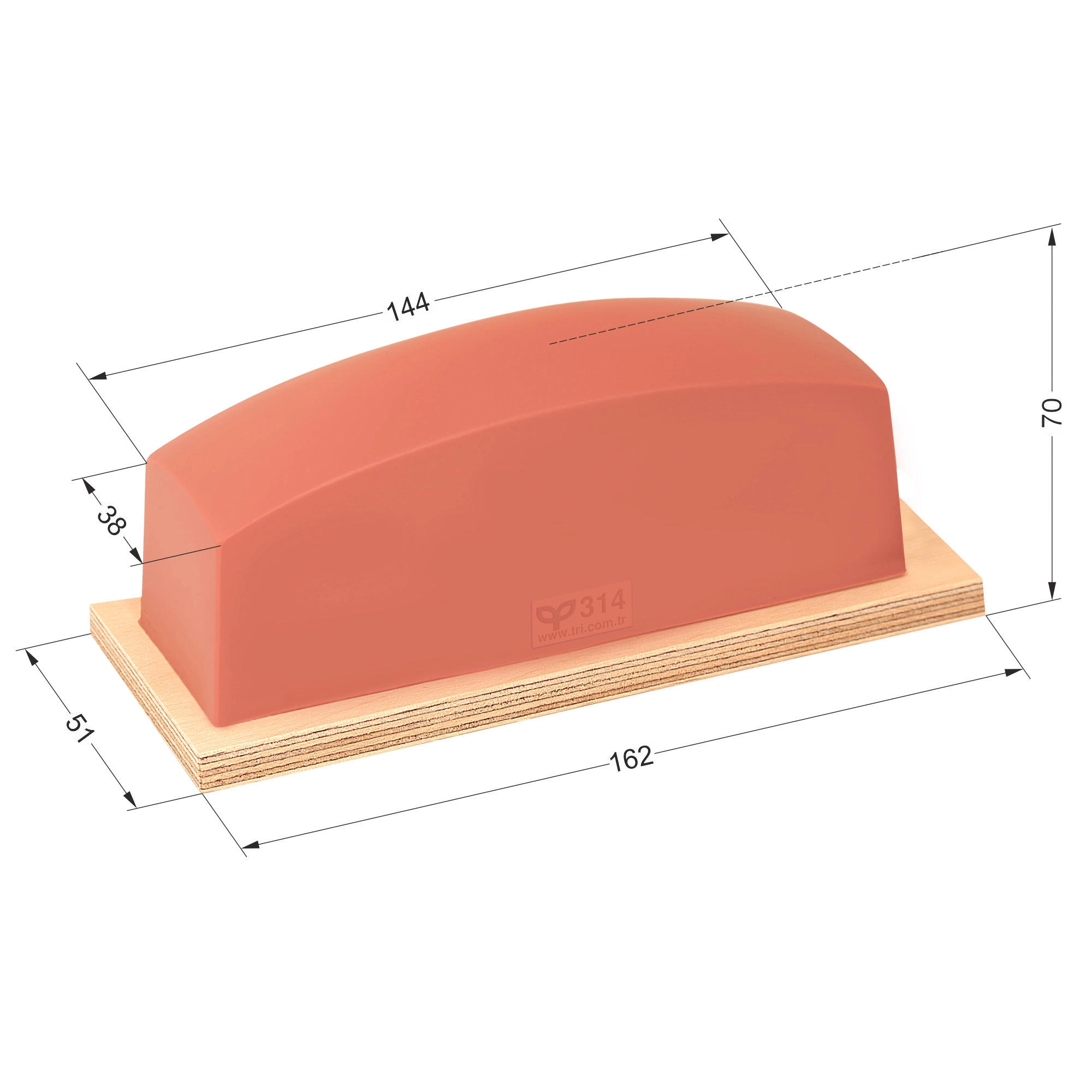 P314 Dörtgen Baskı Tamponu