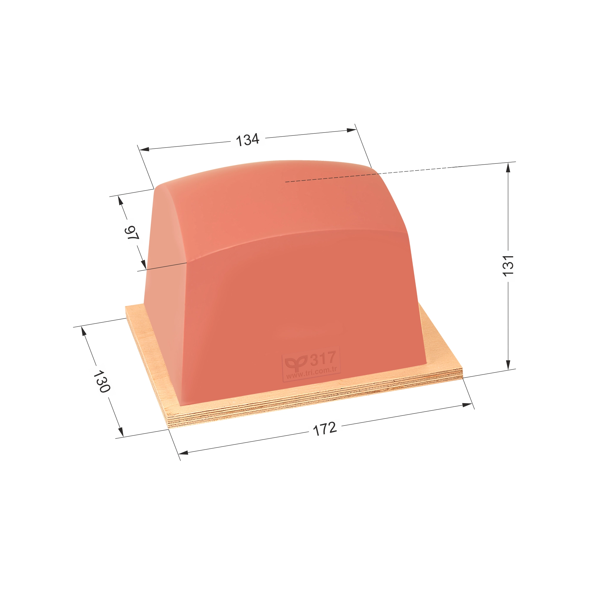 P317 Dörtgen Baskı Tamponu