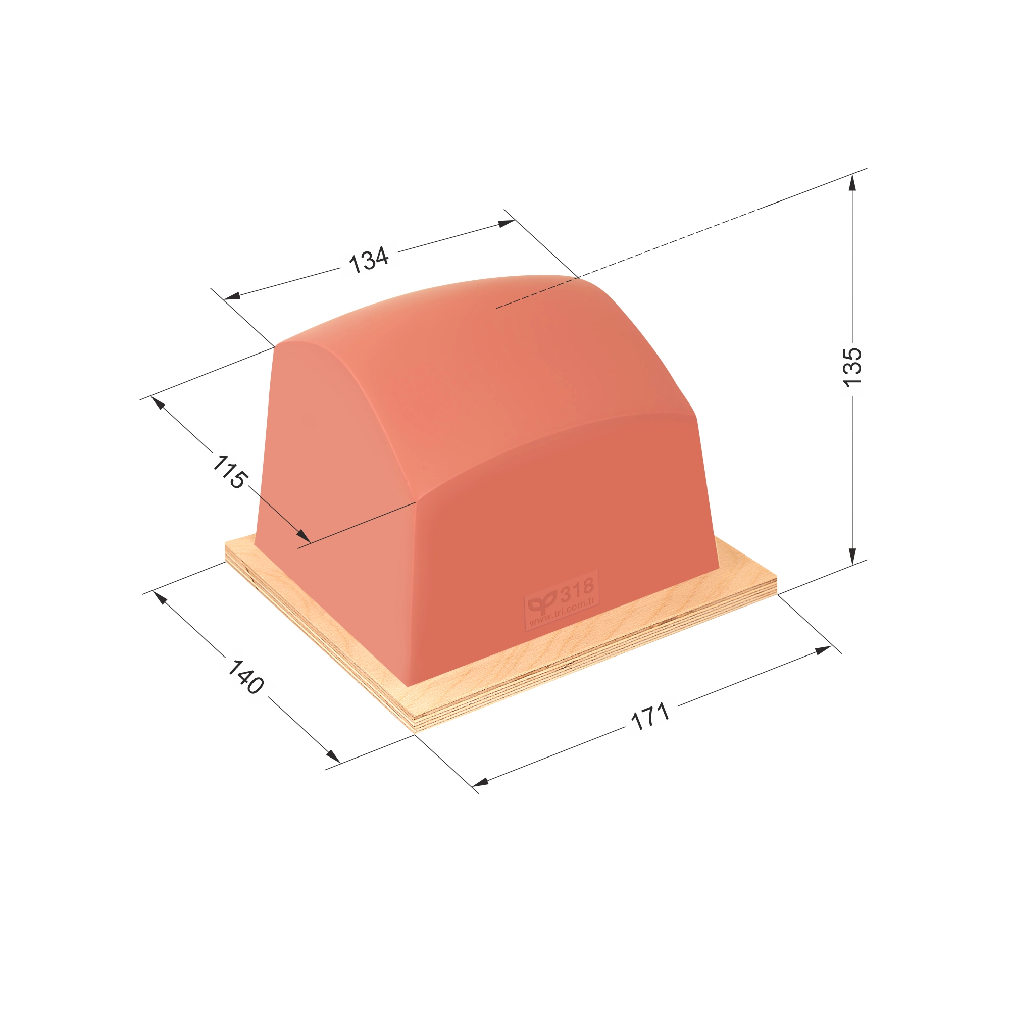 P318 Dörtgen Baskı Tamponu