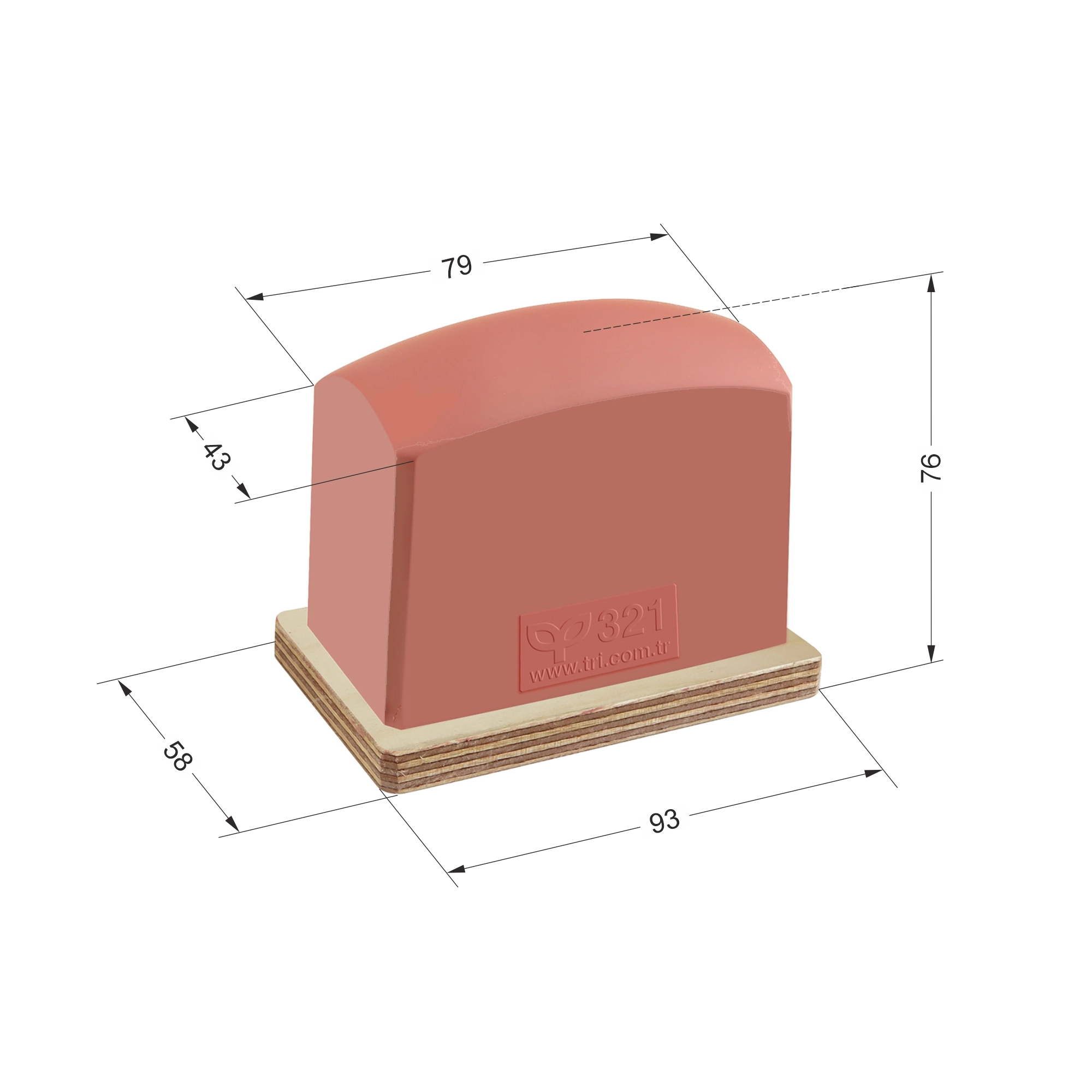 P321 Dörtgen Baskı Tamponu