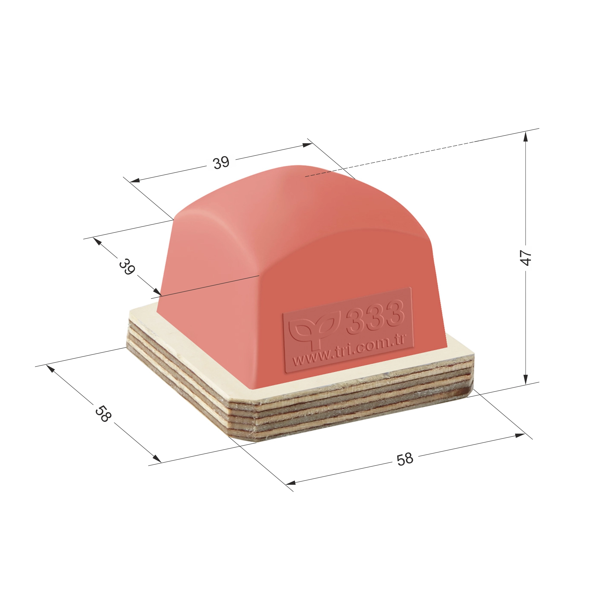 P333 Dörtgen Baskı Tamponu