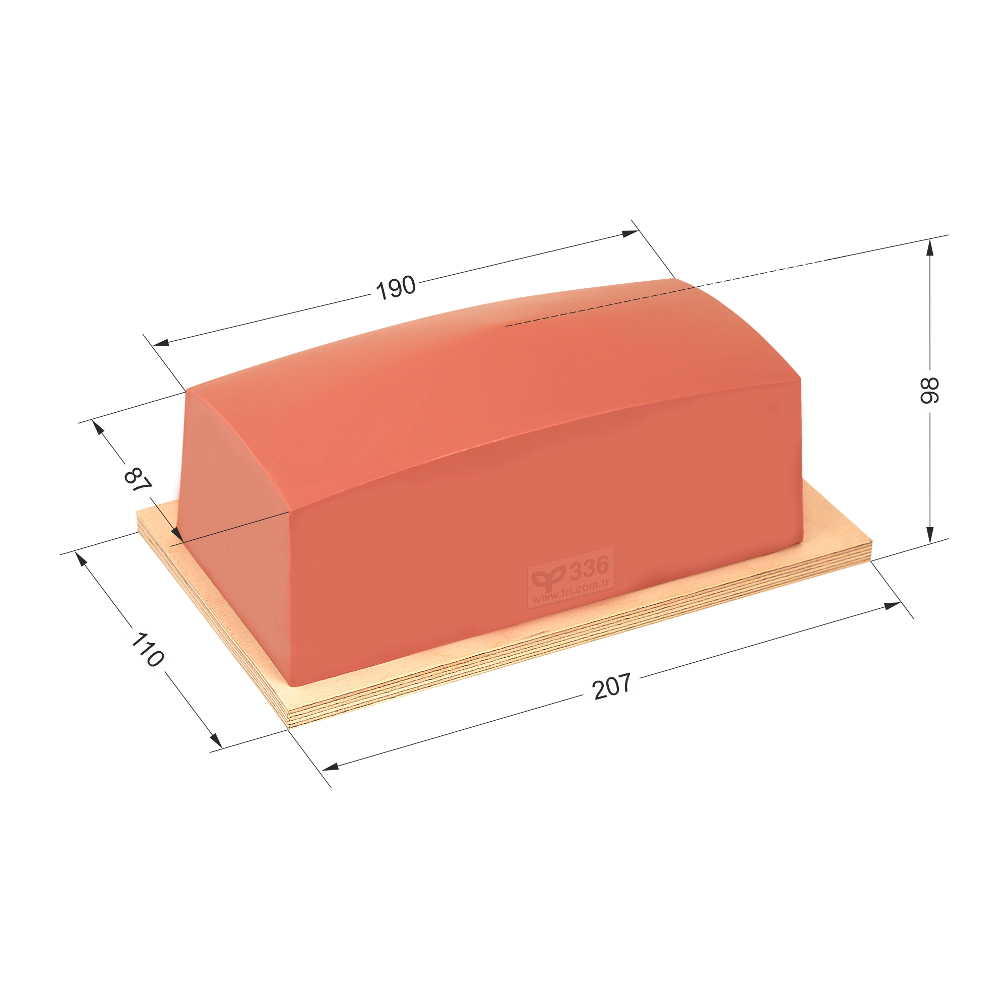 P336 Dörtgen Baskı Tamponu