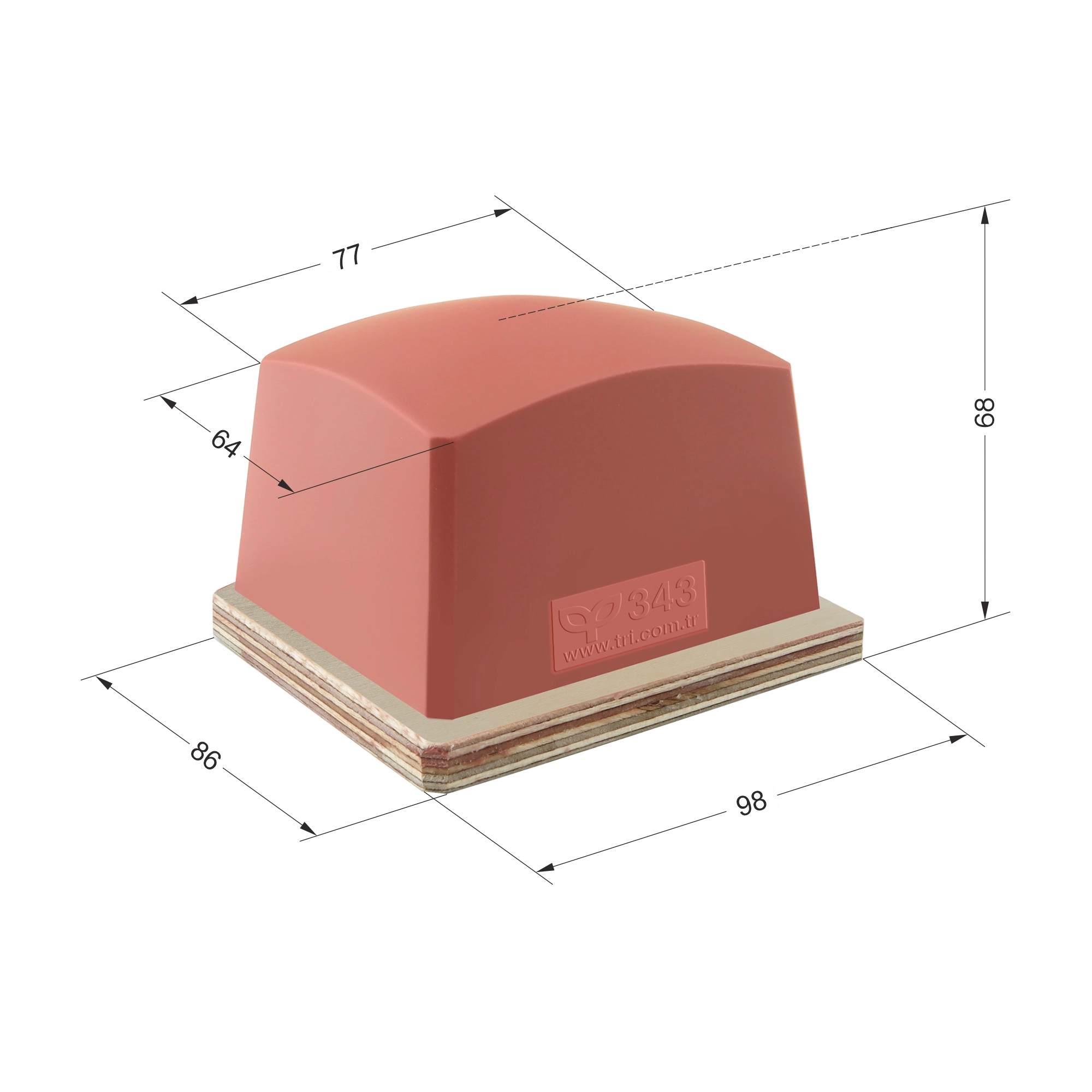 P343 Dörtgen Baskı Tamponu
