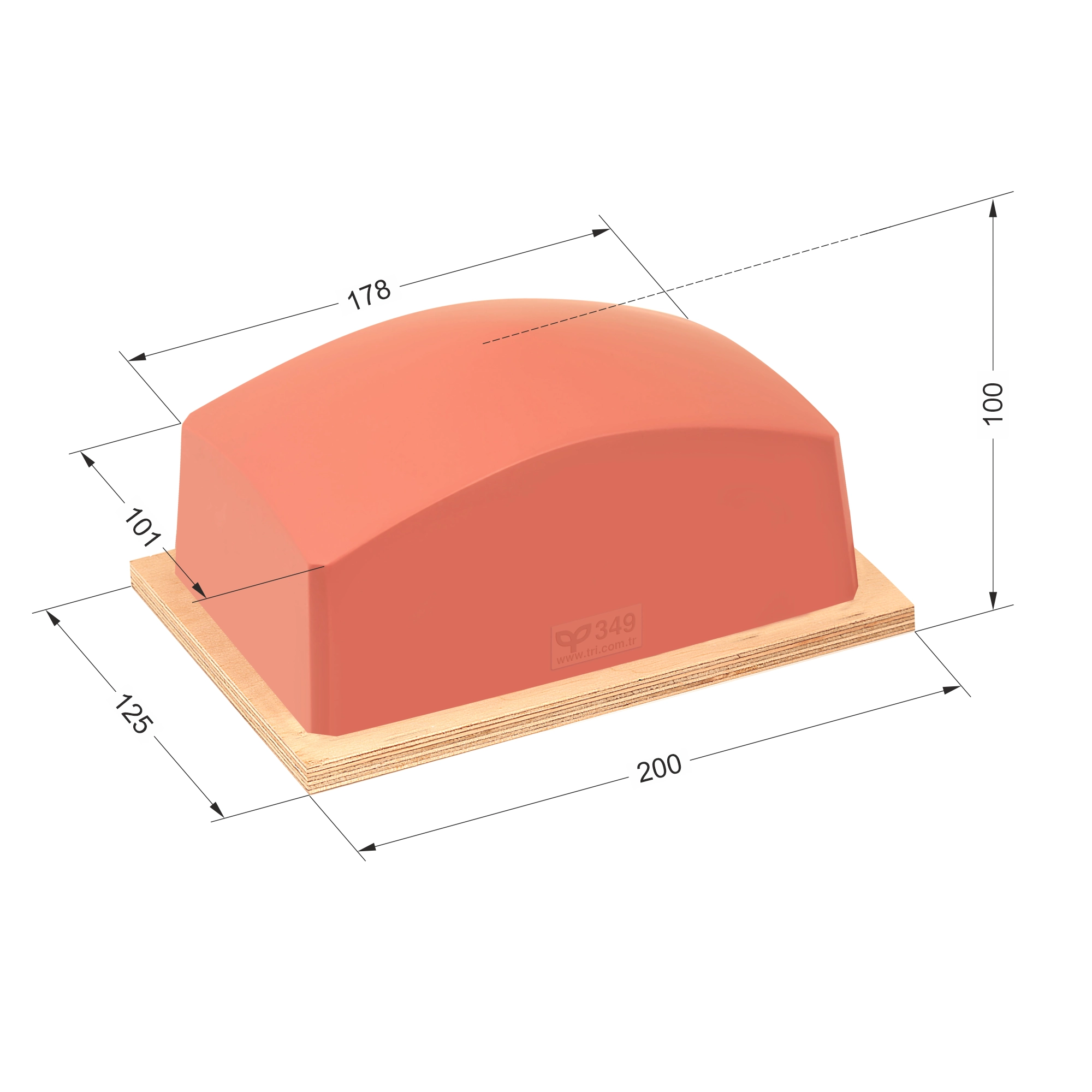 P349 Dörtgen Baskı Tamponu