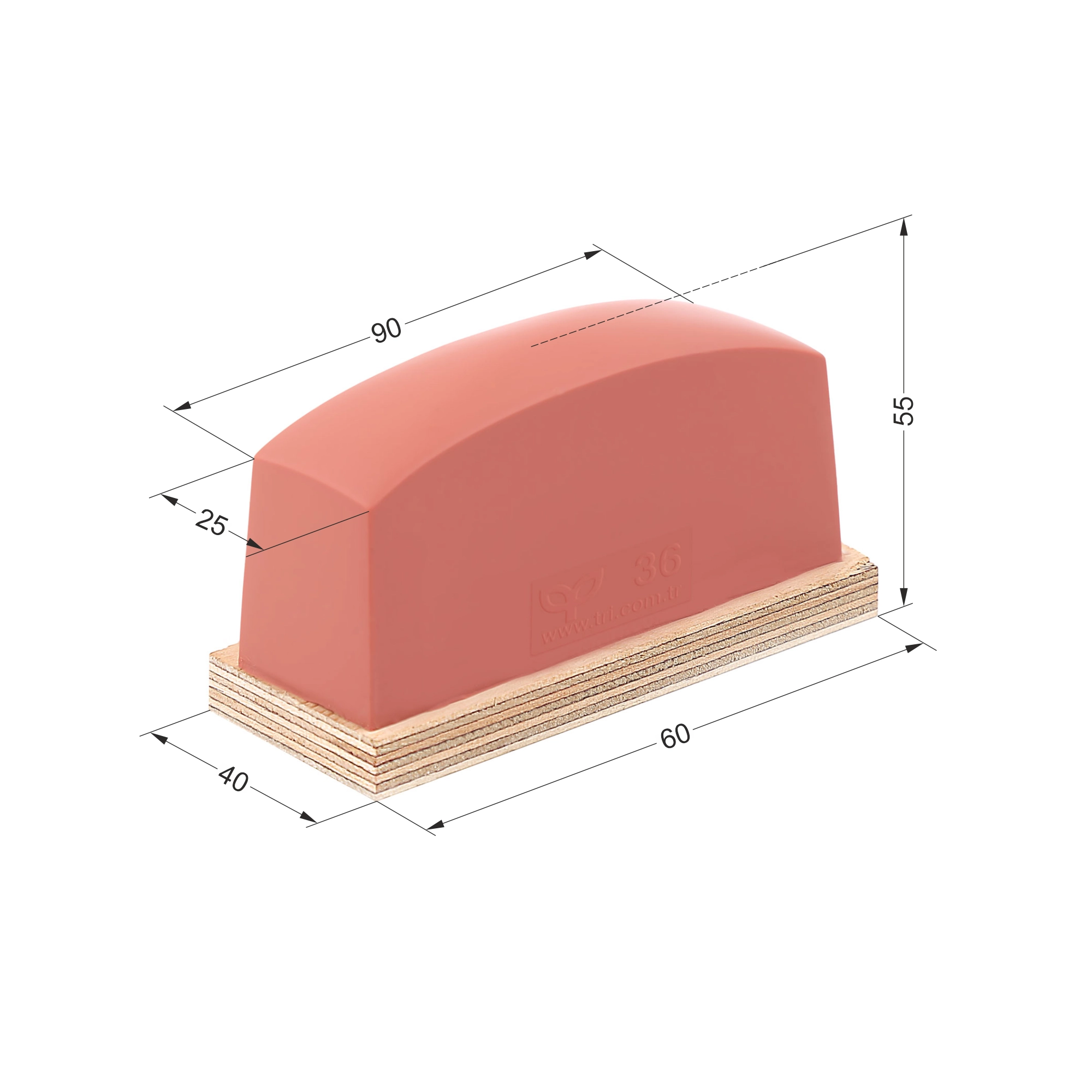 P36 Dörtgen Baskı Tamponu