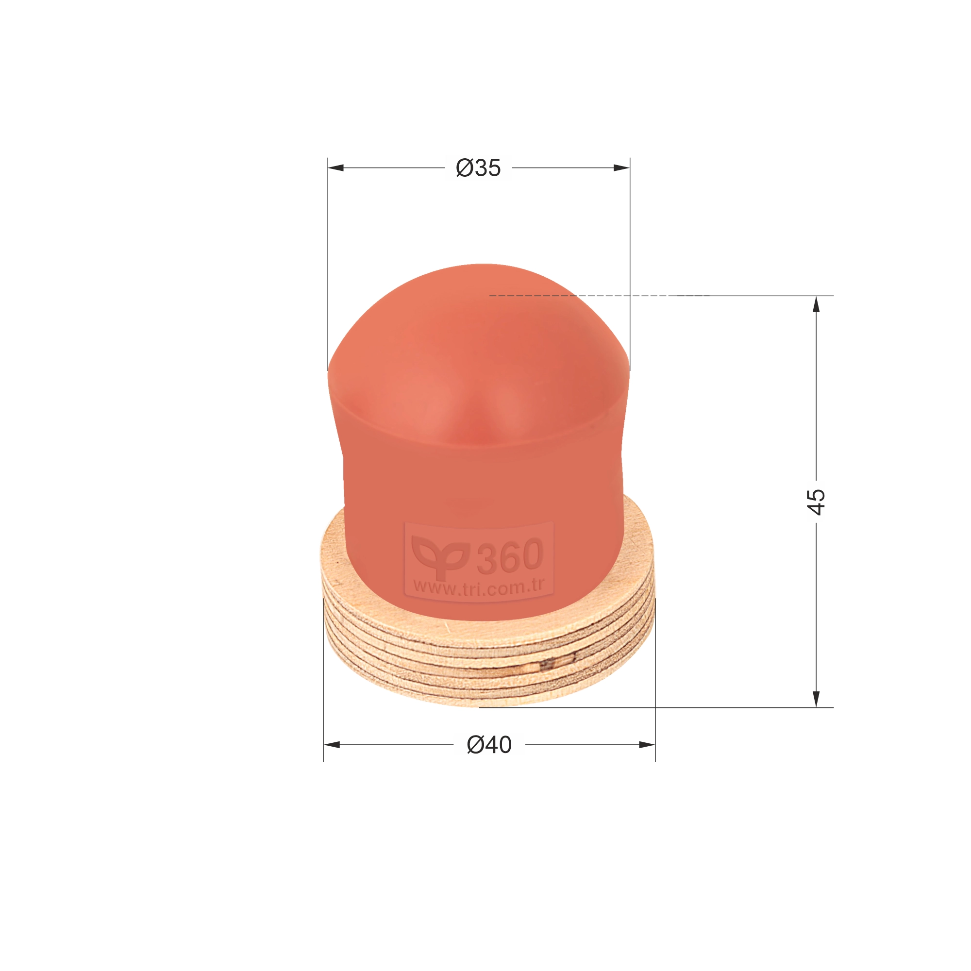 P360 Yuvarlak Baskı Tamponu