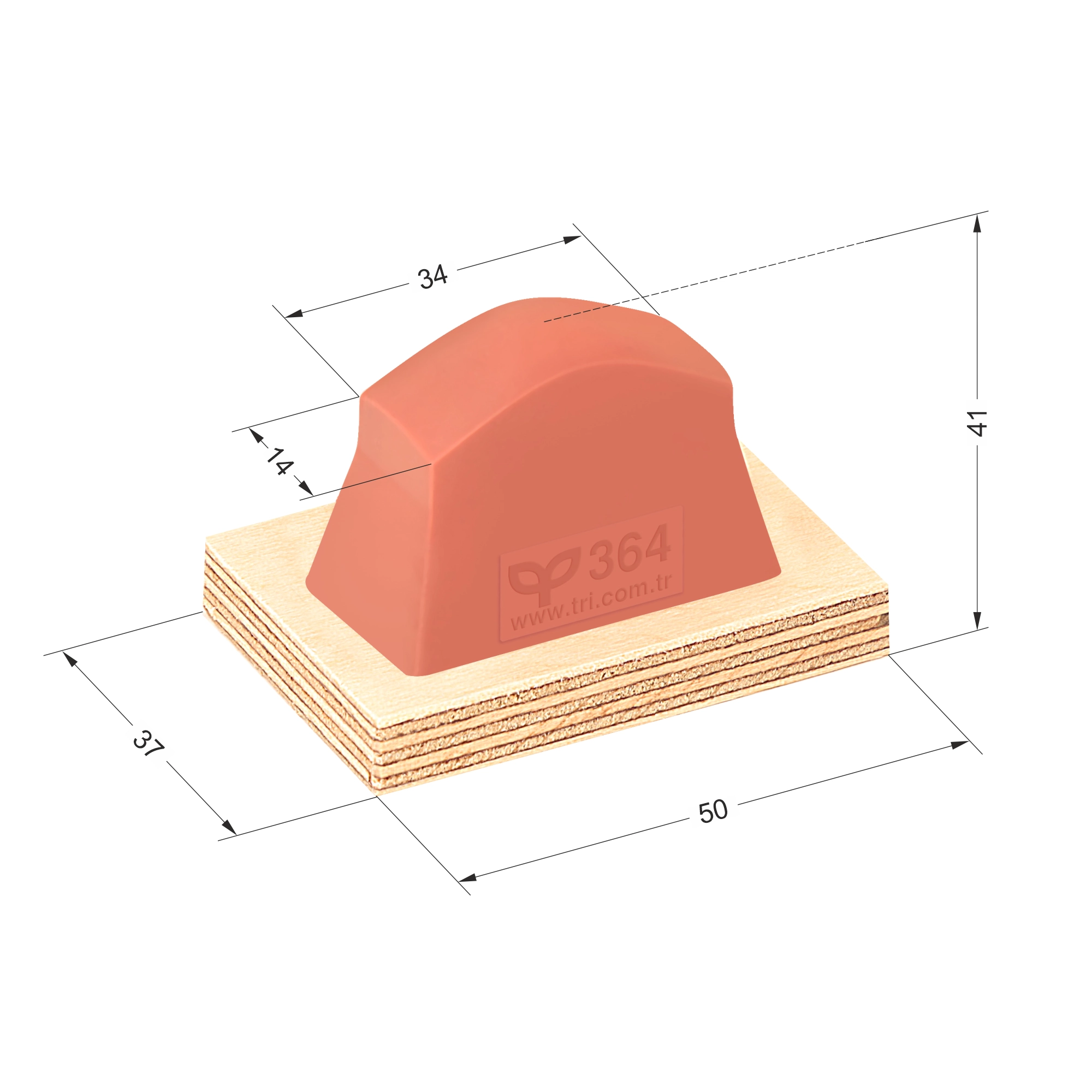 P364 Dörtgen Baskı Tamponu