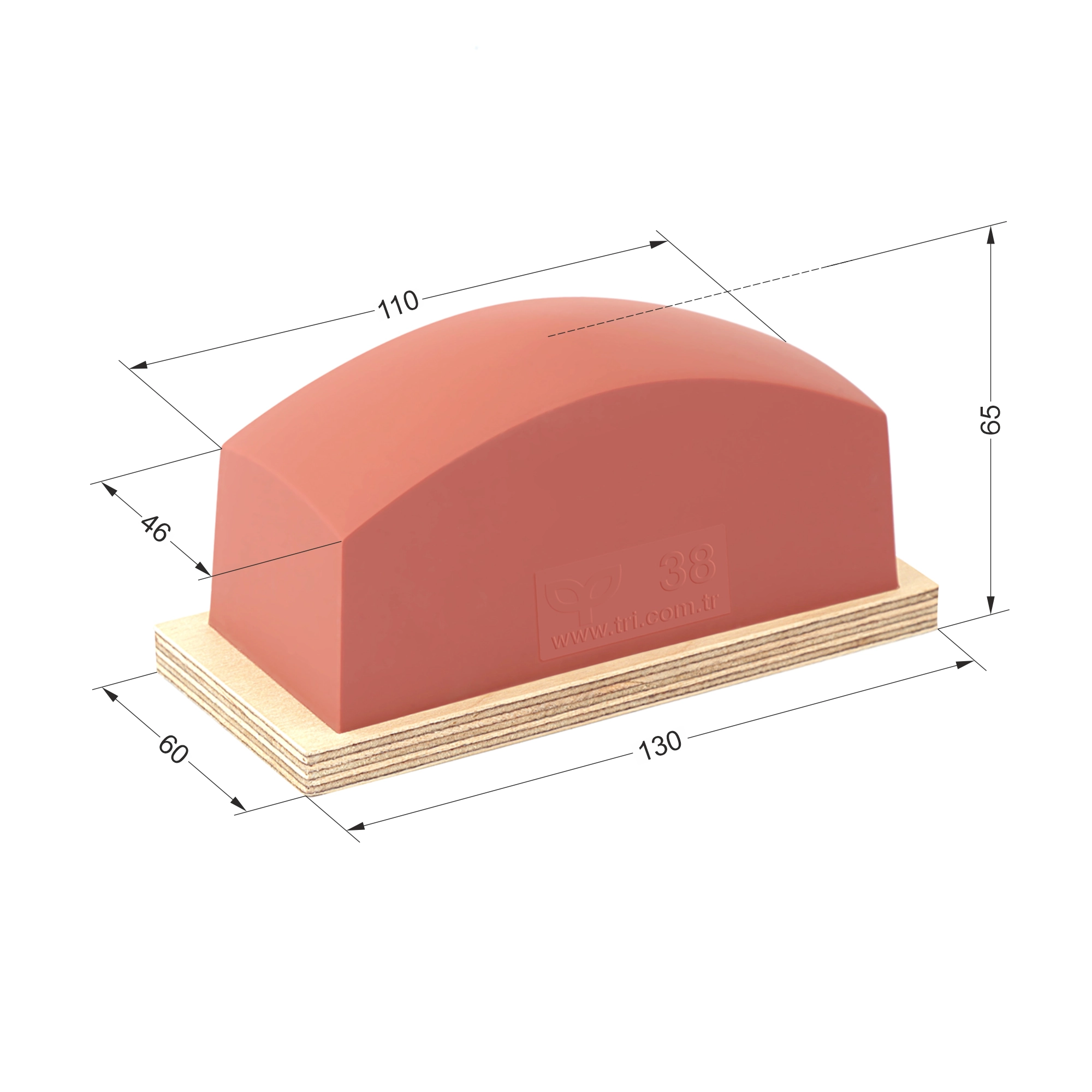 P38 Dörtgen Baskı Tamponu