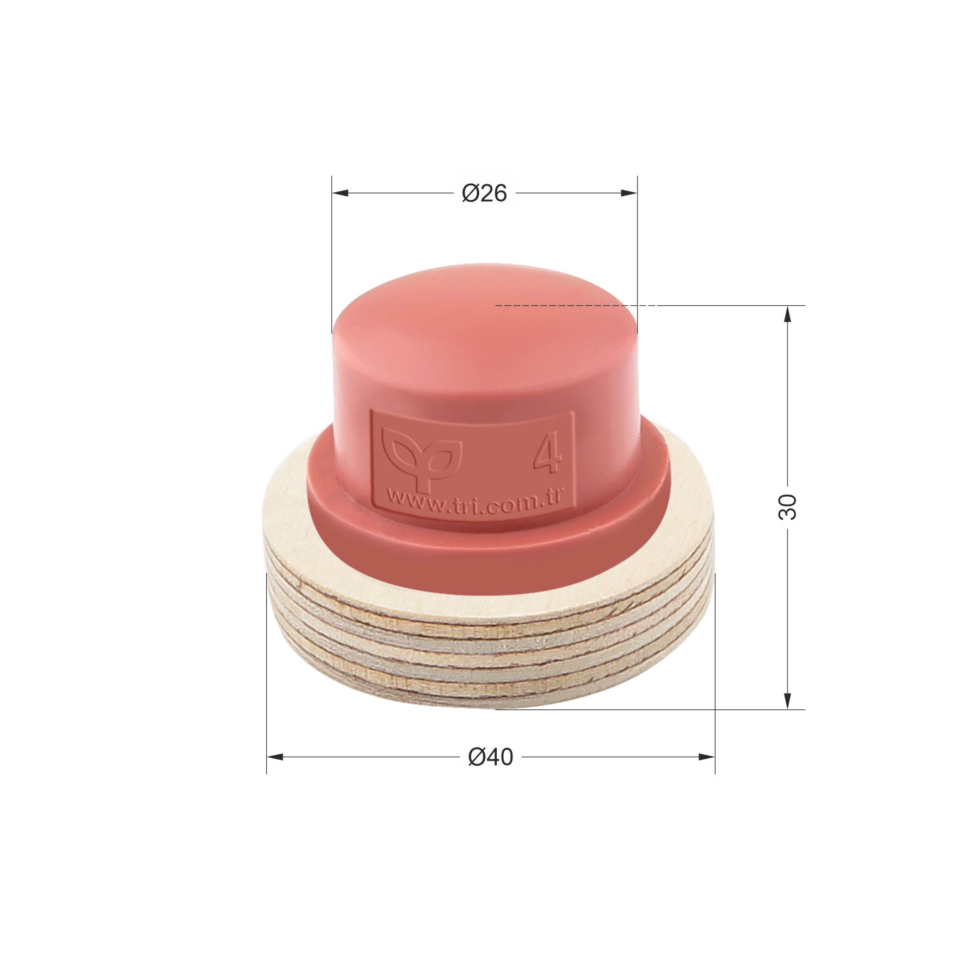 P4 Yuvarlak Baskı Tamponu