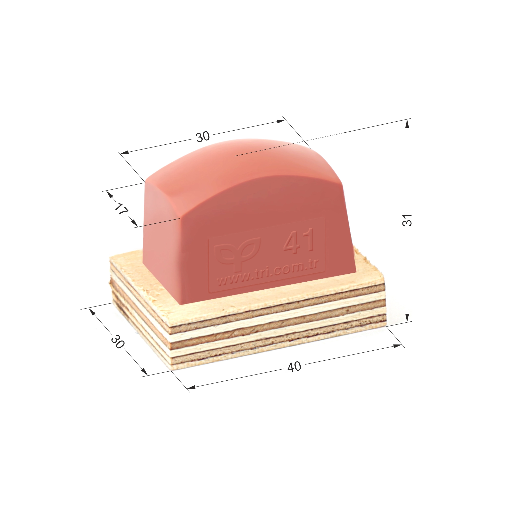 P41 Dörtgen Baskı Tamponu