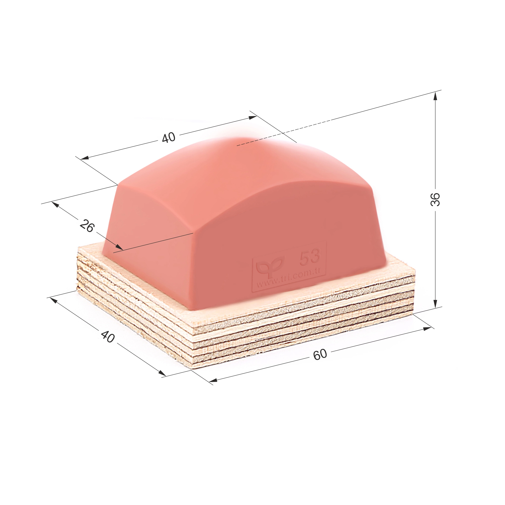 P53 Dörtgen Baskı Tamponu