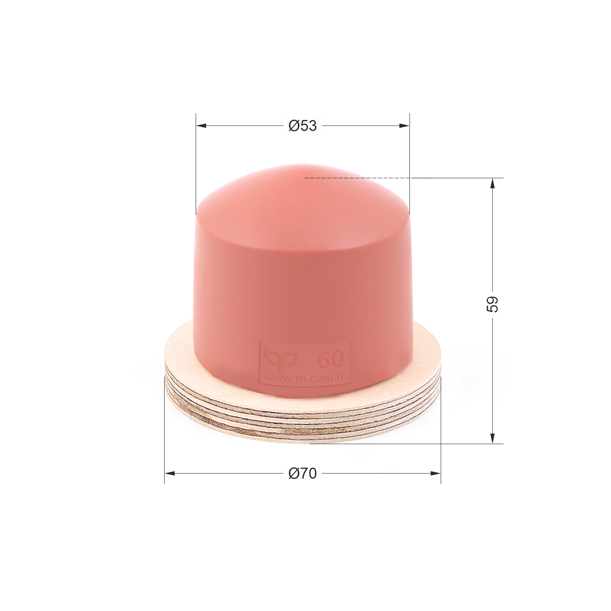 P60 Yuvarlak Baskı Tamponu