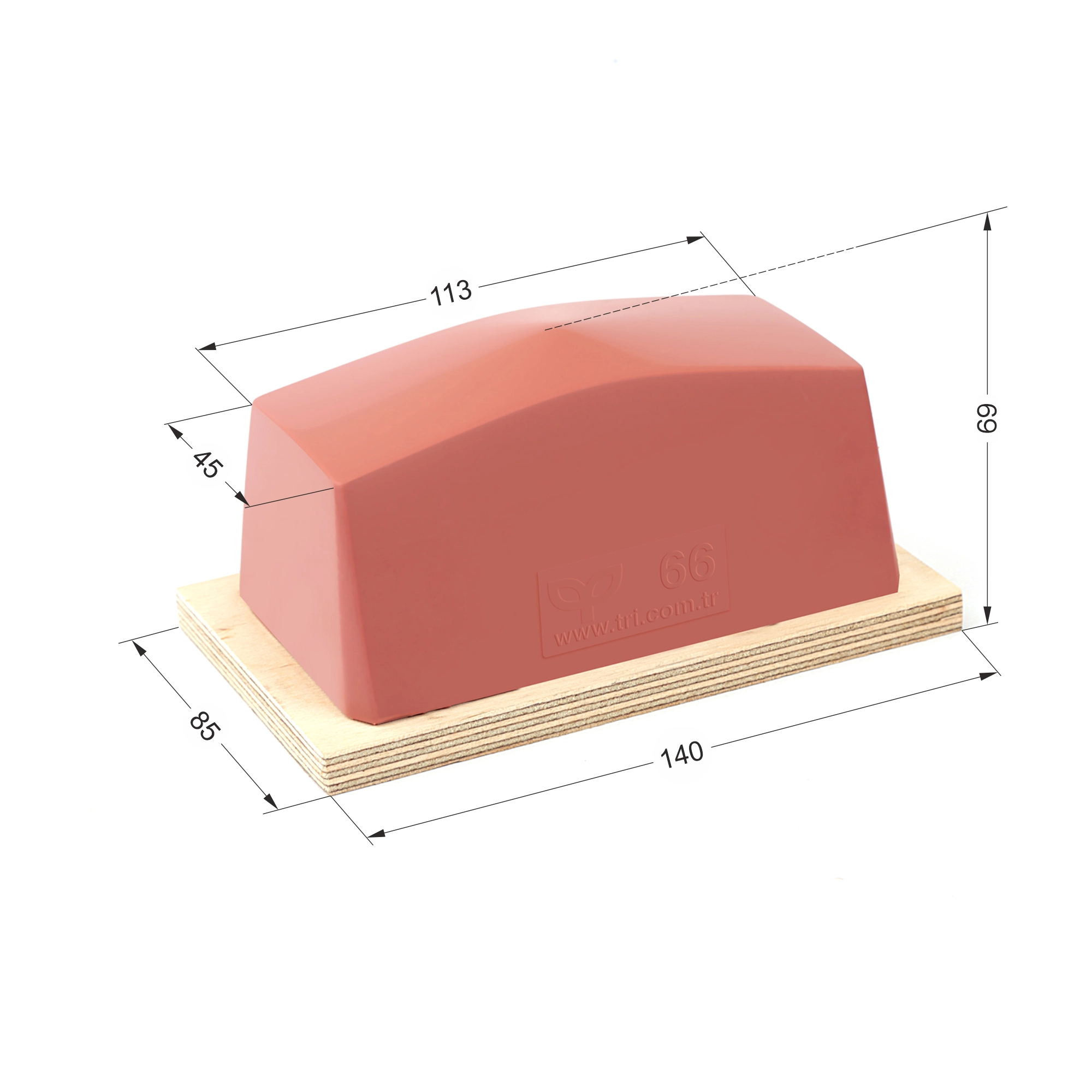 P66 Dörtgen Baskı Tamponu