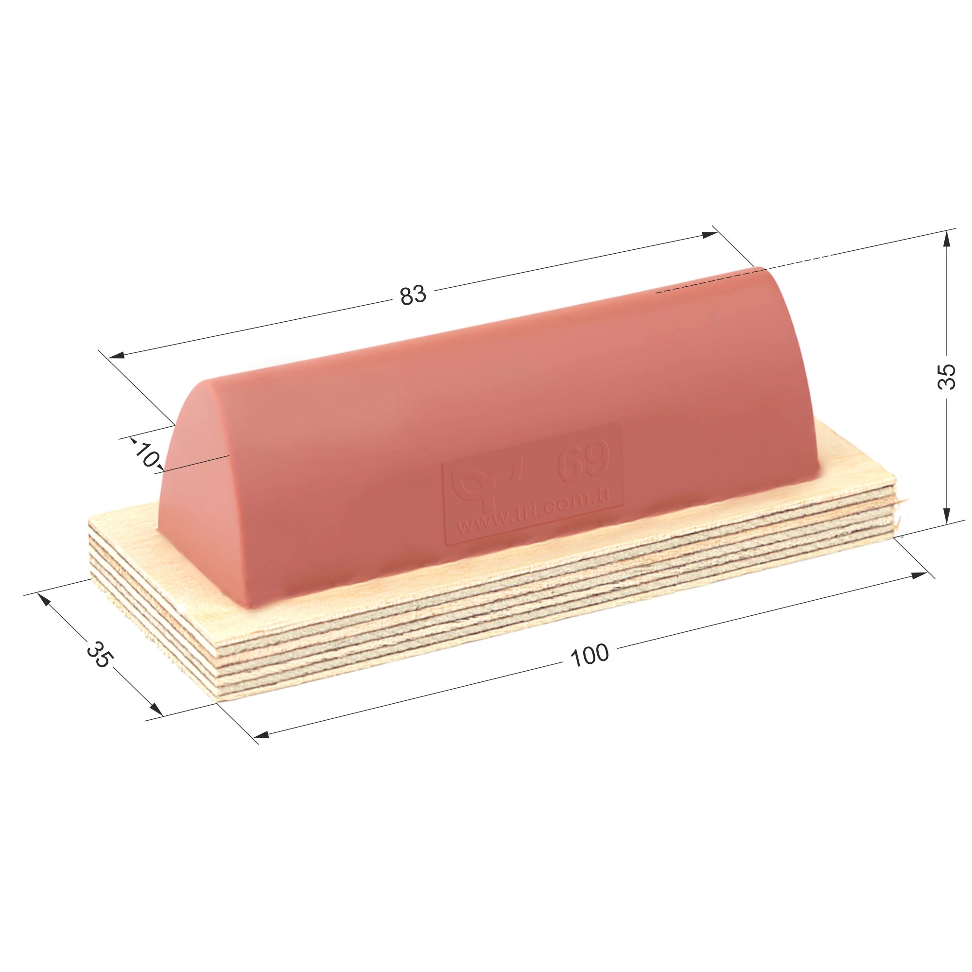 P69 Üçgençatılı Baskı Tamponu