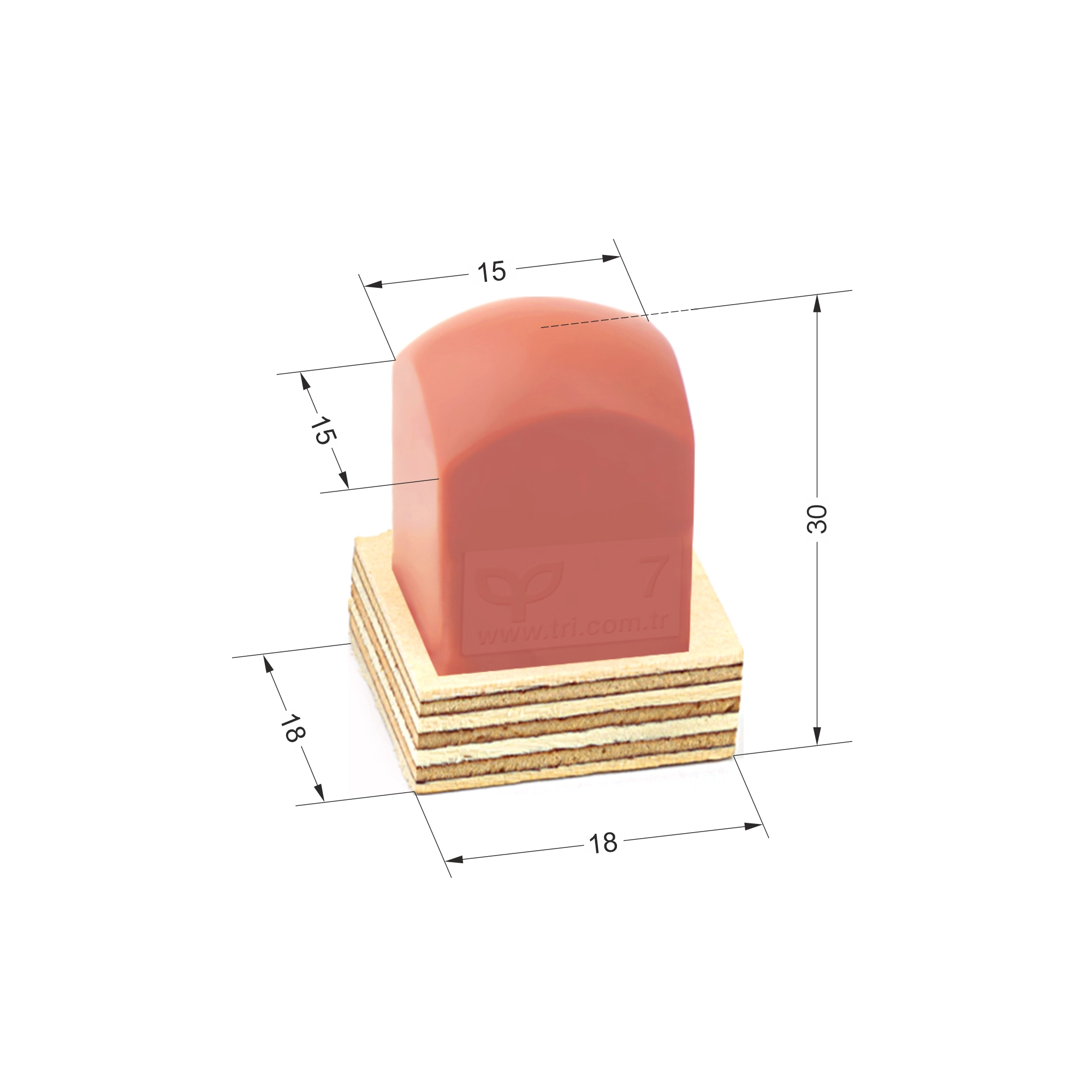 P7 Dörtgen Baskı Tamponu