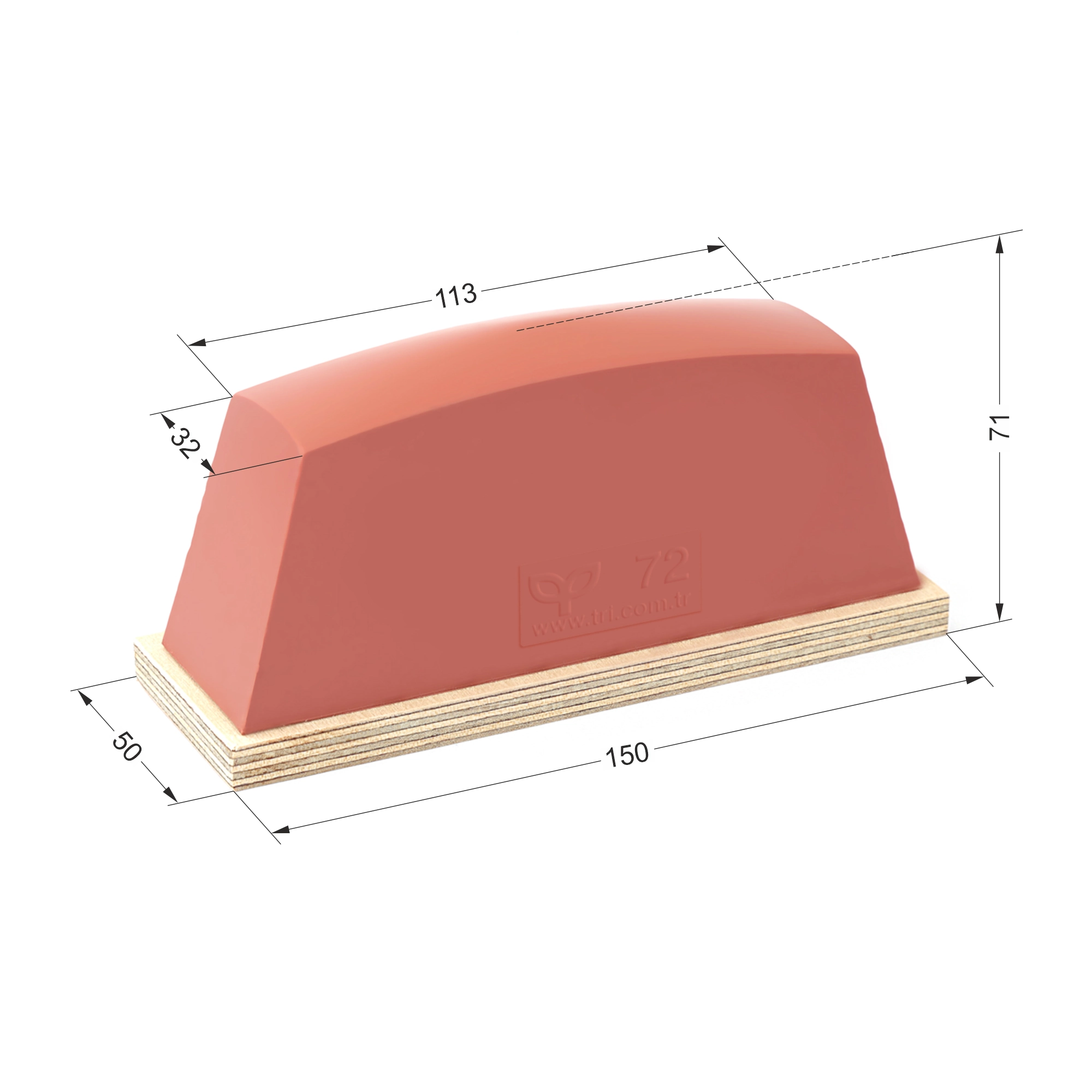 P72 Dörtgen Baskı Tamponu