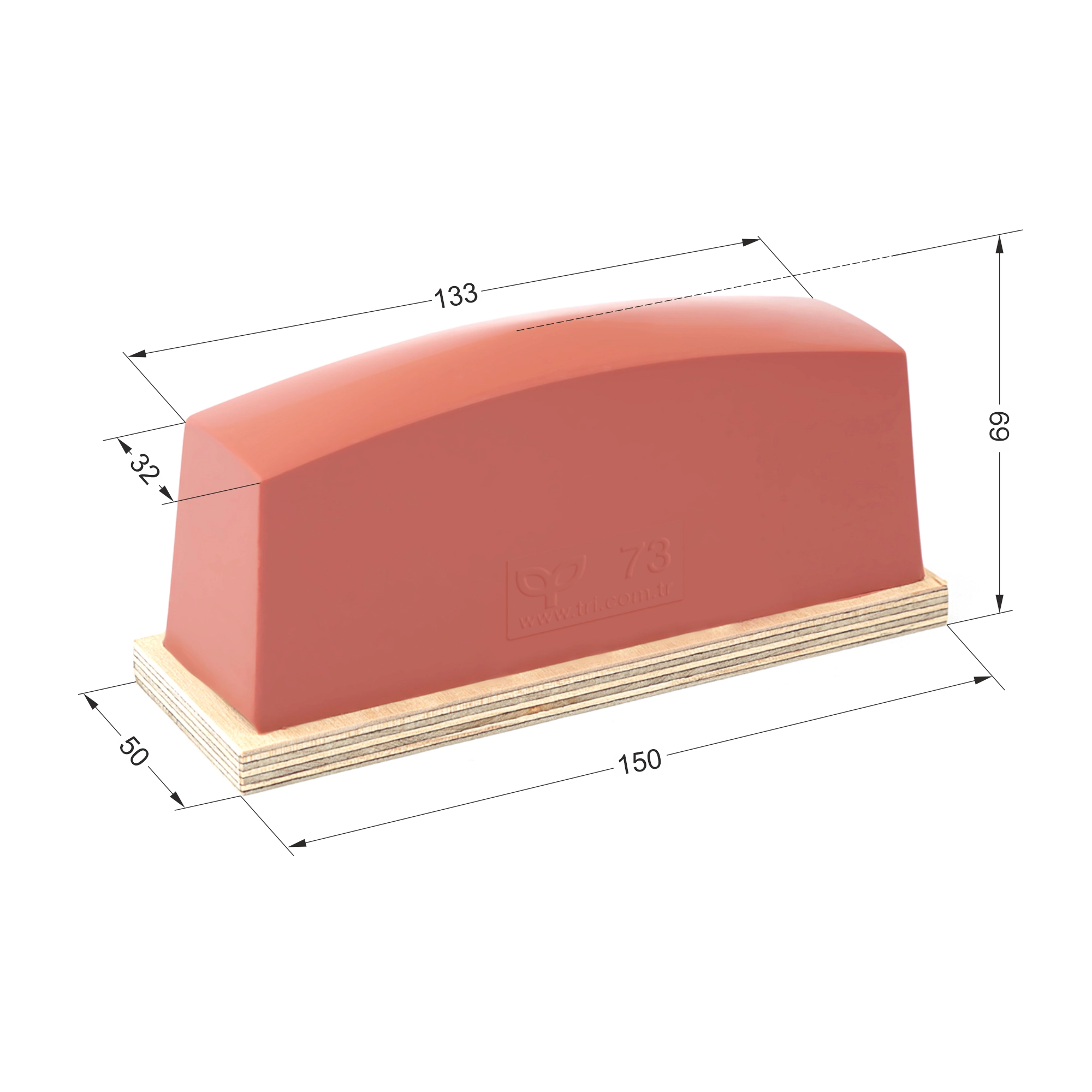 P73 Dörtgen Baskı Tamponu