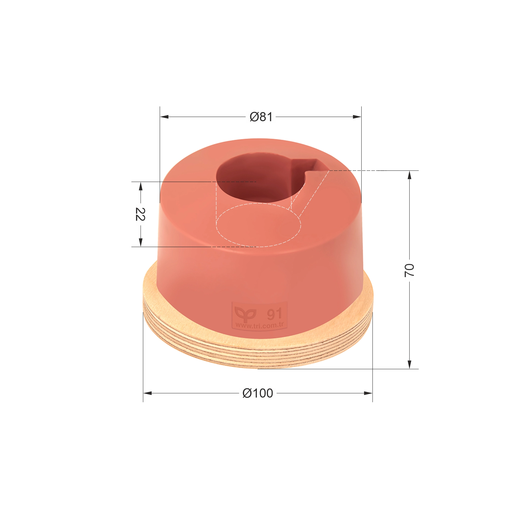 P91 Yuvarlak Baskı Tamponu