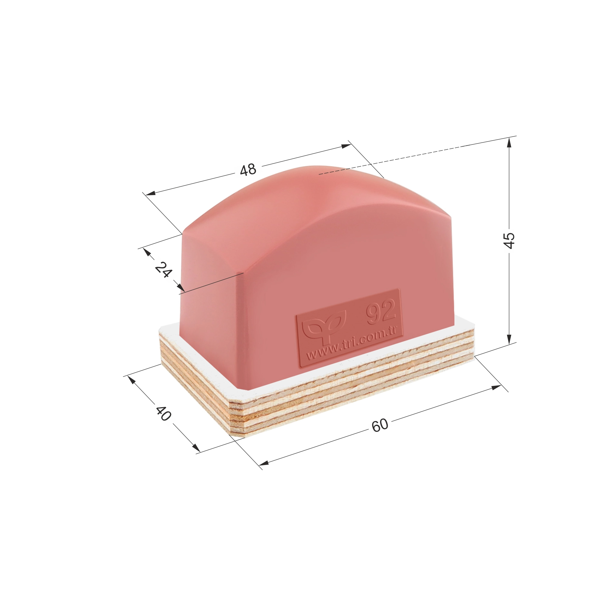 P92 Dörtgen Baskı Tamponu