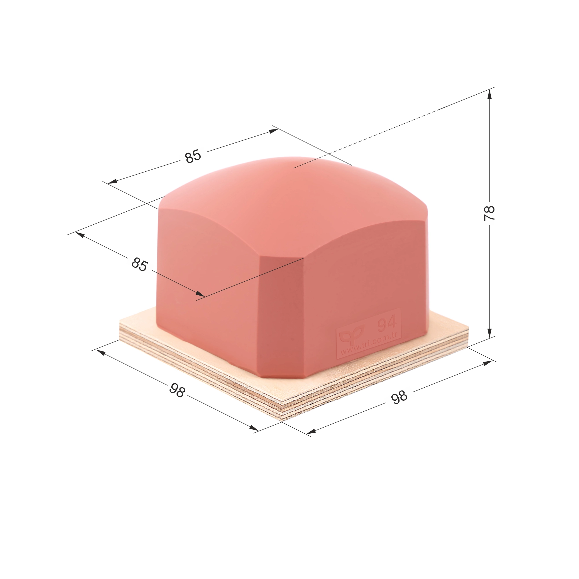 P94 Dörtgen Baskı Tamponu