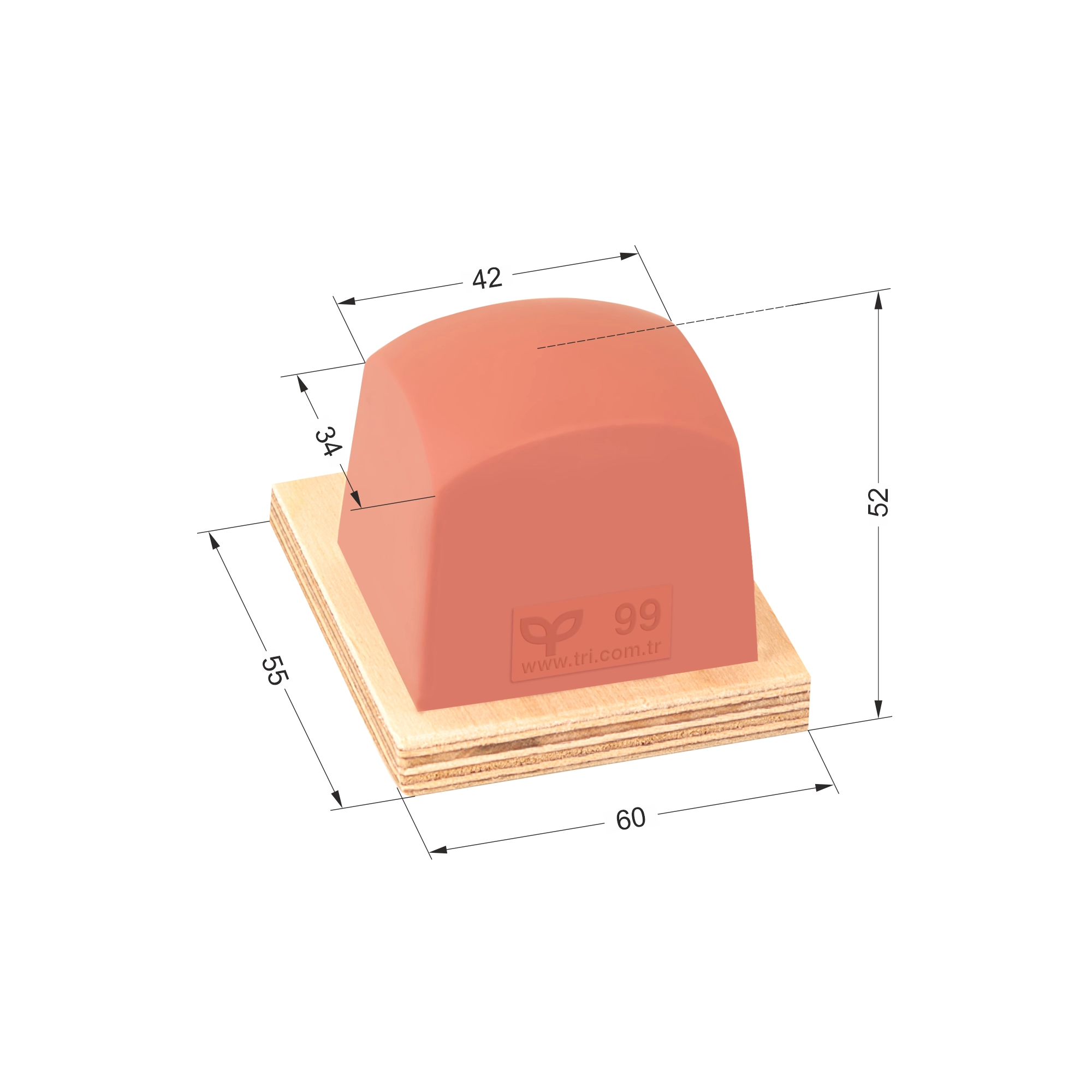 P99 Dörtgen Baskı Tamponu