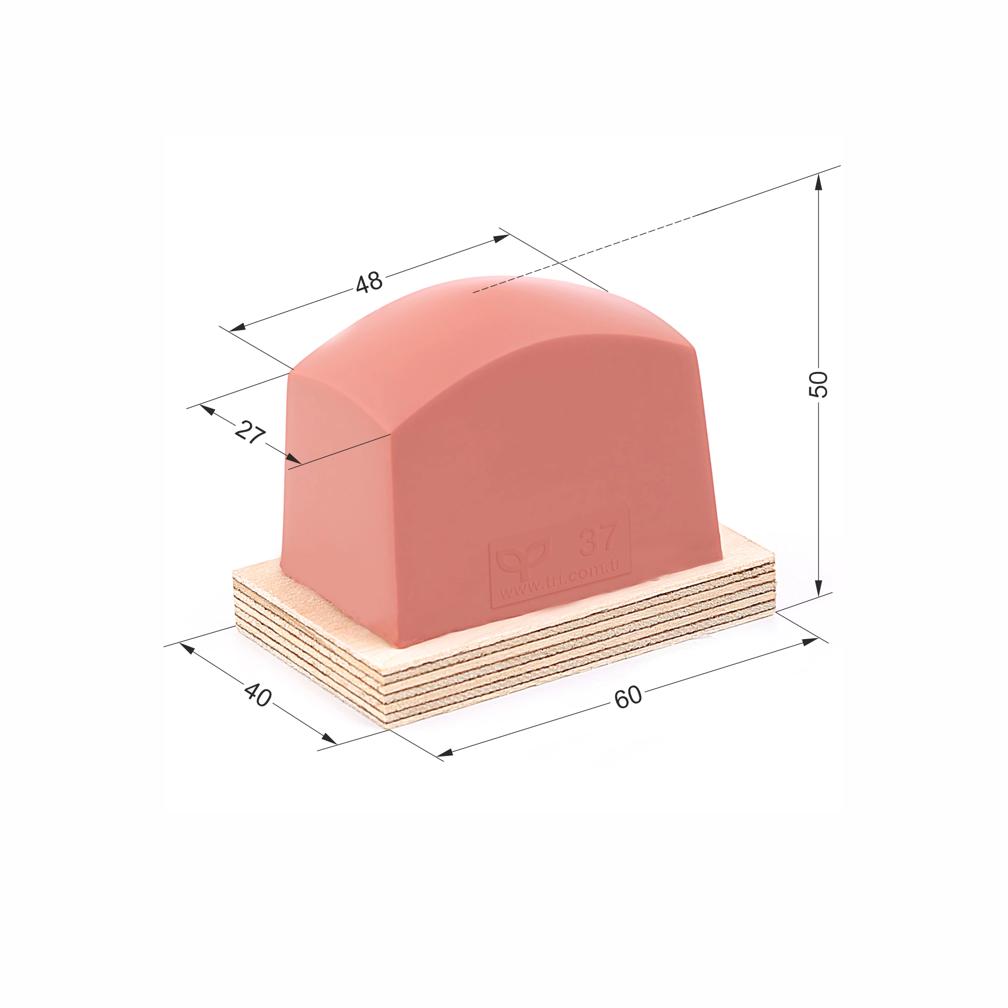 P37 Dörtgen Baskı Tamponu
